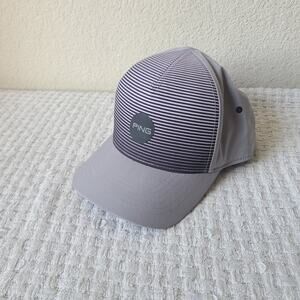 Ping Striped Gray and Black Men's Hat One Size Fits Most
